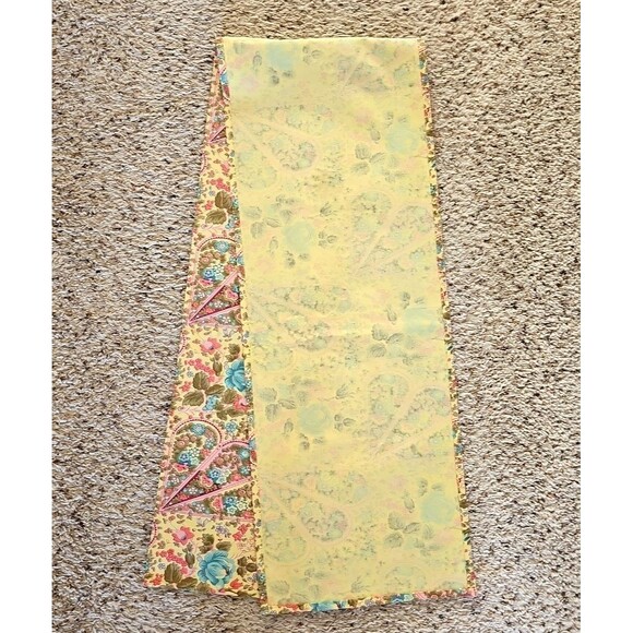 April Cornell Table Runner Cotton Spring Floral Pink Romantic Boho Garden Party - Picture 8 of 11